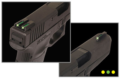 TruGlo TG131MPTY TFO Green Front Yellow Tritium Rear Sight Set for S&W M&P and Shield Models