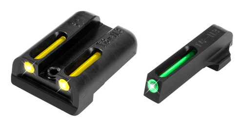 TruGlo TG131ST2Y TFO Day/Night Tritium Fiber Optic Sight Sig Sauer P-Series Green & Yellow