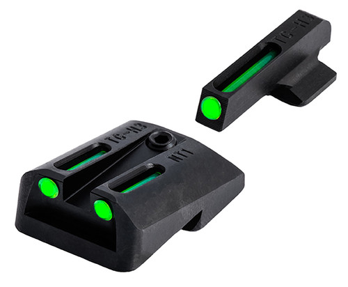 TruGlo TG131NT3 TFO Tritium & Fiber Optic Handgun Sight 1911 Officer/Commander Green