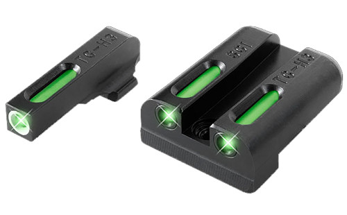 TruGlo TFX Green Tritium White Outline Iron Sights TG13SG2A Black