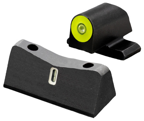 XS Sights SI0013S5Y DXT2 Big Dot Defensive Night Sights - Sig/Springfield - Yellow Outline Front & White Outline Bar Rear