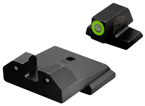 XS Sights SWR033S6G R3D Defensive Night Sight Set - Smith & Wesson - Green Outline Front, Tritium Rear
