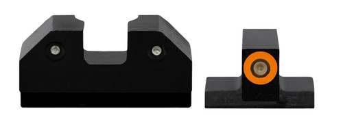 XS Sights CKR002P6N R3D Defensive Tritium Night Sights for Canik - Orange Outline Front, Green Rear