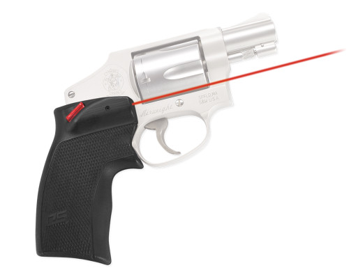Crimson Trace Accu-Grips Defender Series 633nM Red Laser Fits S&W J-Frame and Taurus Small Frame Revolvers, Black Polymer