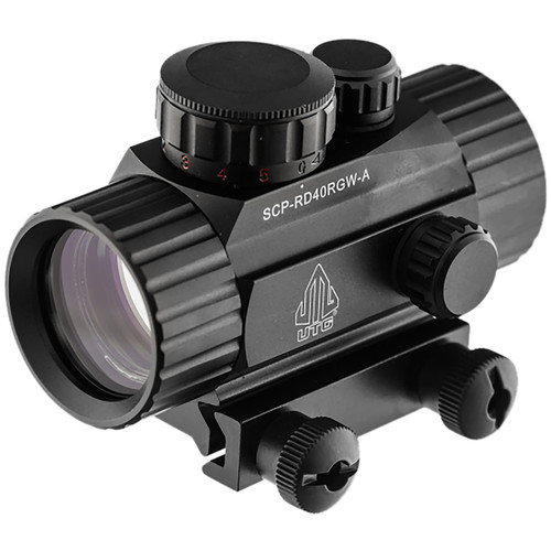 UTG ITA 4 MOA Red/Green Dot Sight 1x38mm Picatinny Mount Black Anodized
