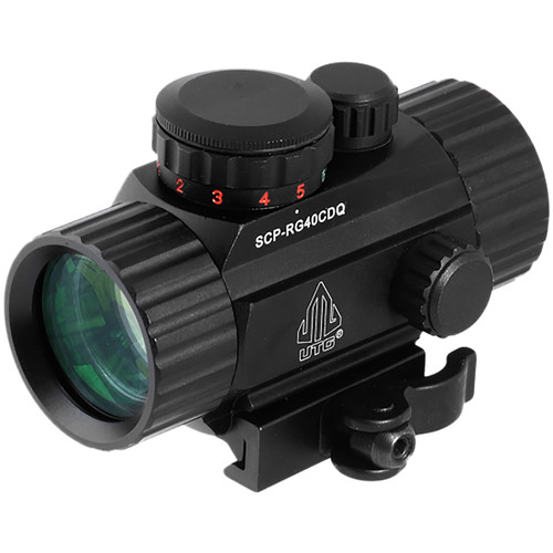 UTG ITA Dual Red/Green 4 MOA Circle Dot Reflex Sight Black Hardcoat Anodized QD Mount