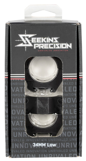 Seekins Precision 0010630002 34mm Low Matte Black Scope Ring Set Picatinny