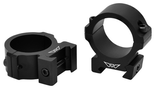 Warne V614M 30mm Medium Vapor Horizontal Rings Matte Black 0 MOA