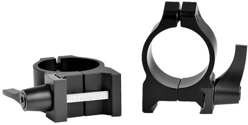 Warne 200LM 1" Maxima Vertical Scope Rings Low Quick Detach Matte Black 0 MOA