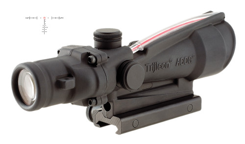 Trijicon 100154 ACOG Black Hardcoat Anodized 3.5x35mm Illuminated Red Horseshoe .308/7.62 BDC Reticle