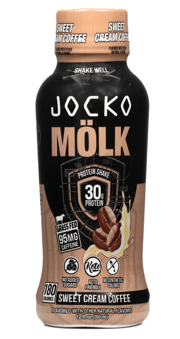 Jocko Fuel Sweet Cream Coffee 12oz Protein Shake 12-Pack