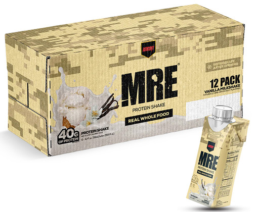 Redcon1 RC1MRERTDVM12 MRE Ready to Drink Vanilla Milkshake 12 Pack 810044578959