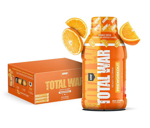 Redcon1 RC1TWRTDOC12 Total War Pre-Workout Drink Orange Crush 12 Pack