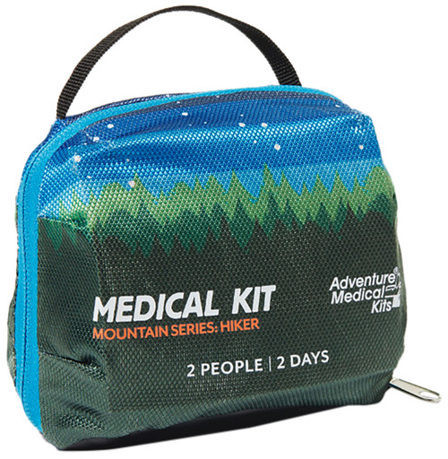 AMK Mountain Hiker Medical Kit with Bandages Medications and Moleskin - Orange/Blue