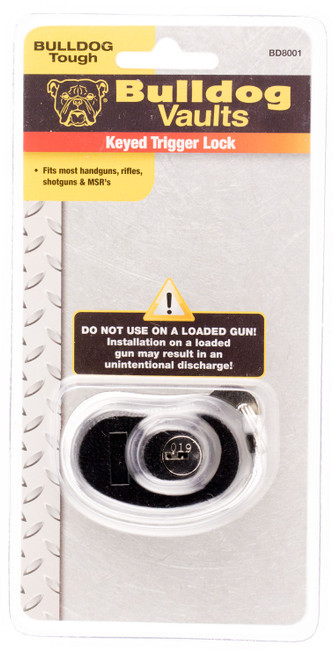 Bulldog BD8001 Adjustable Ratchet Trigger Lock with Key - Black Metal Firearm Security