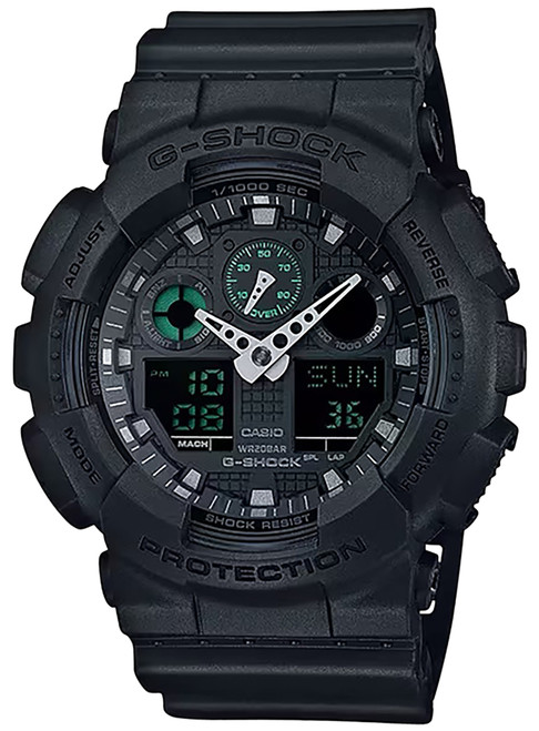 G-Shock GA-100MB-1ACR Tactical Black Stainless Bezel Watch 145-215mm