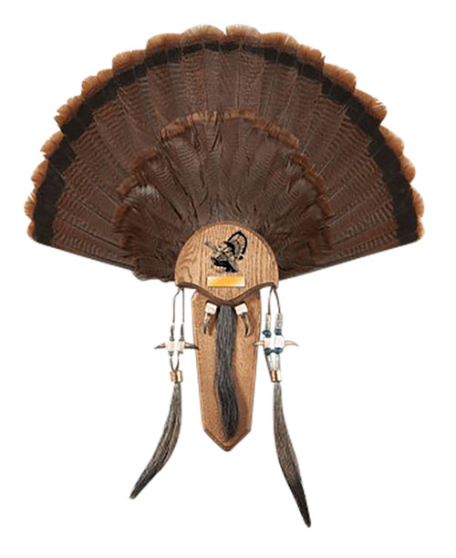 Hunters Specialties HS STR06949 Turkey Tail Fan Beard Plaque Kit with Extra Beard Hooks