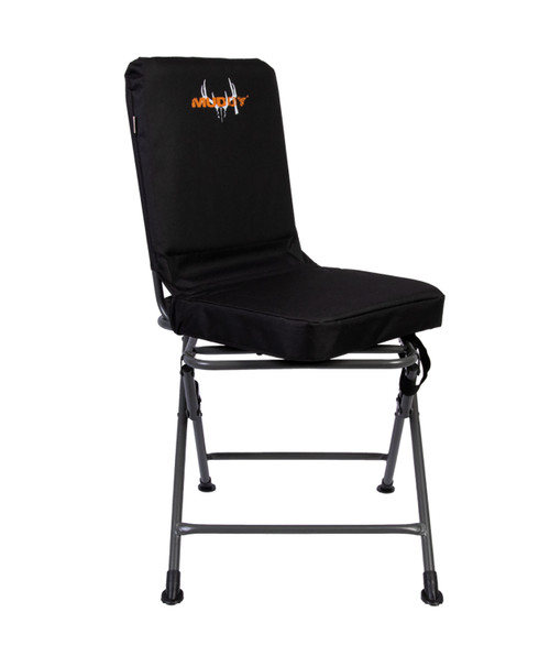 Muddy MUDPSCHR Padded Swivel Hunting Chair Black Polyester/Foam Seat