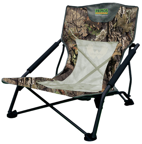 Primos PS6009 Wingman Turkey Chair Mossy Oak Break Up Camo & Mesh, Steel Frame Holds Up To 300 lbs., Attached Shoulder Strap