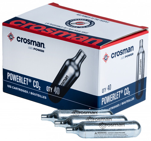 Crosman 12 Gram CO2 Powerlet Cartridges 40-Count Box