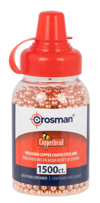 Crosman Copperhead .177 Copper-Coated Steel BB Airgun Ammo 1500 Per Bottle