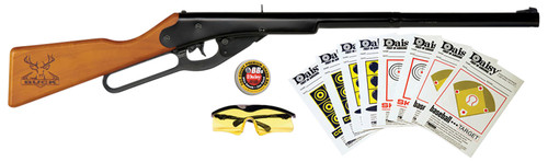 Daisy Buck Youth Spring Piston .177 BB Gun 350 fps Lever Action Kit with Targets