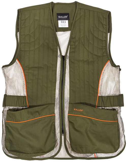Allen Ace Range Shooting Vest Olive/Tan XL/XXL 22612