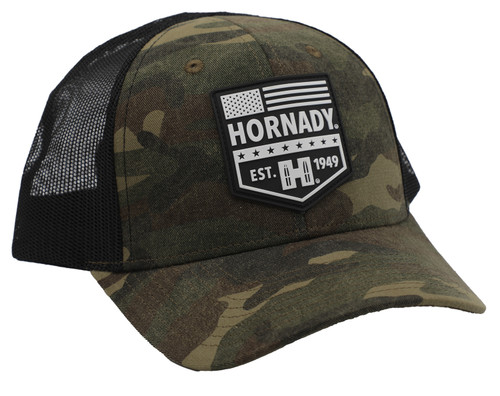 Hornady 99213 Structured Camo Mesh Cap Established Logo