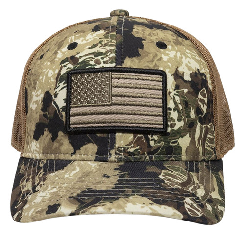 Outdoor Cap USA Flag Veil Whitetail/Brown Adjustable Structured Baseball Cap USA-170