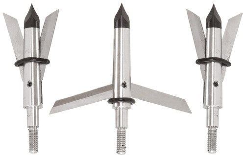 Allen Tomahawk Rear-Deploy Expandable Broadhead Stainless Steel Blades Silver 3-Pack