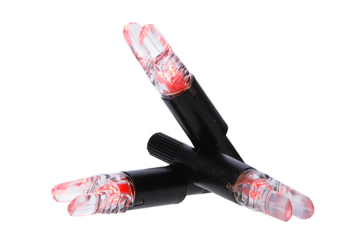 NAP Thunderglo Auto-On Illuminated Crossbow Nock Red Half Moon 3 Pack