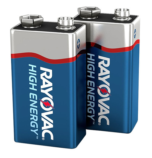 Rayovac High Energy 9 Volt Alkaline Batteries 2-Count Single Pack