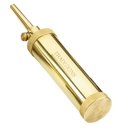 Traditions A1201 Muzzleloader Deluxe Brass Flask with Valve Dispenser