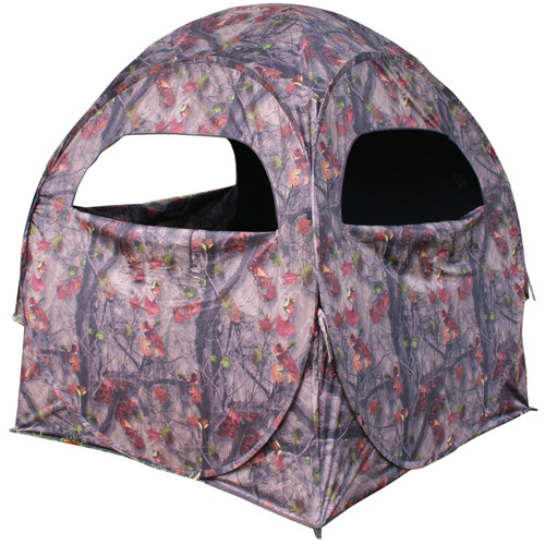 HME Spring Steel Ground Blind 75 Blackout Interior Camo Polyester