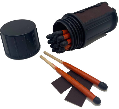 Black Beard 20-Count Stormproof Matches Black/Red 25-Second Burn Per Match