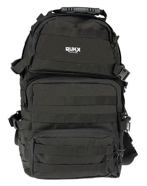 Rukx Gear ATICT3DB 600D Polyester Black Tactical 3-Day Backpack