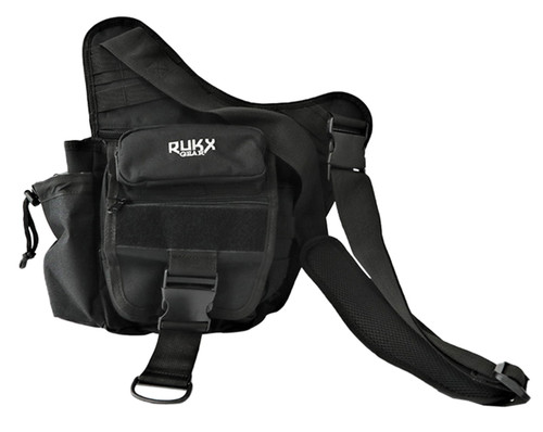 Rukx Gear ATICTSBB 600D Polyester Black Adjustable Single-Strap Sling Bag