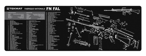 TekMat TEKR36FNFAL FN-FAL Cleaning Mat Black/White Rubber 12"x36" FN-FAL Parts Diagram