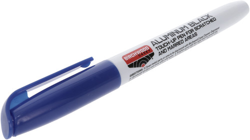 Birchwood Casey 15121 Aluminum Black Restoration Touch-Up Pen Gloss Black Felt Tip
