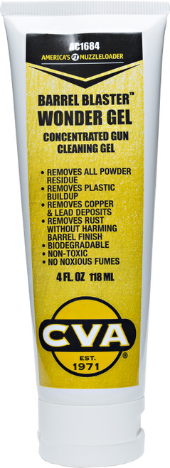 CVA AC1684 Barrel Blaster Wonder Cleaning Gel 4 oz Squeeze Tube Removes Lead Build Up