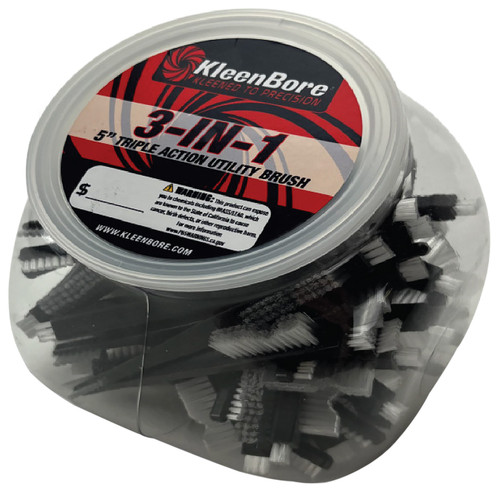 KleenBore Triple Action 5-Inch Nylon Firearm Utility Brush Globe Display 50 Pack