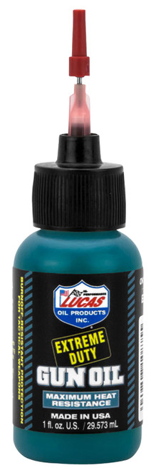 Lucas Oil 10875 1oz Gun Oil Heat and Friction Protection Squeeze Bottle