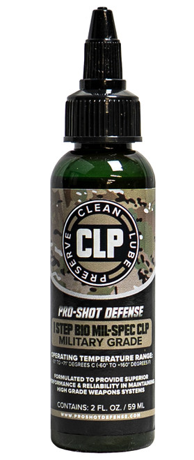 Pro-Shot Bio Mil-Spec CLP 2 oz Squeeze Bottle Firearm Cleaner Lubricant Protectant