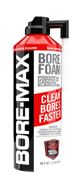 Real Avid AVFBC12A Bore-Max 12 oz Aerosol Foaming Bore Cleaner Carbon & Copper Eliminator