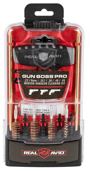Real Avid Gun Boss Pro Multi-Caliber Handgun Cleaning Kit with Polycarbonate Case