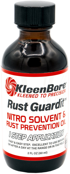 KleenBore Rust Guardit Nitro Solvent & Rust Prevention Oil 2oz Refill 12 per Case
