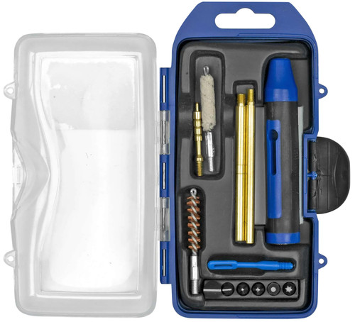 DAC GM22P .22 Cal Pistol GunMaster Gun Cleaning Kit 14 Pieces Black/Blue