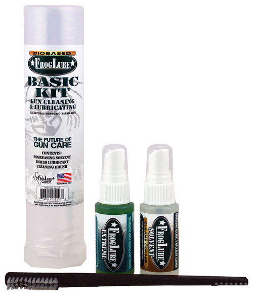 FrogLube Multi-Caliber Basic Tube System Kit with CLP and Brush, 1oz