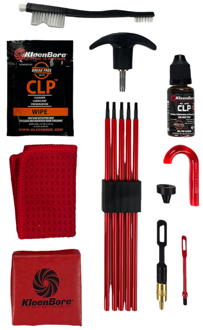 KleenBore SAF-T-CLAD SAF300 Universal Firearm Cleaning Kit, .22 Cal–12 Gauge