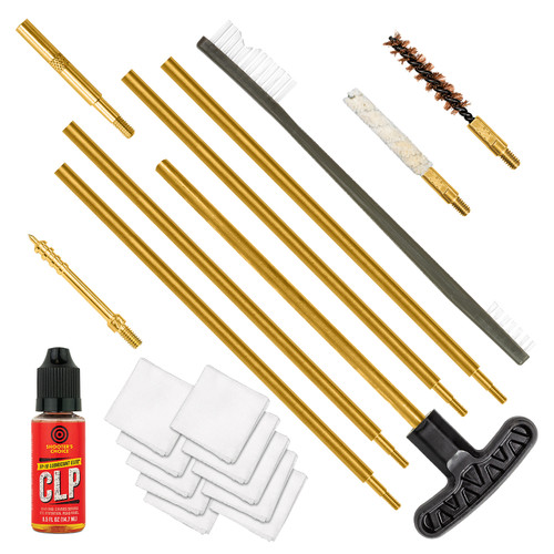 Otis .22 and .223 Cal Rifle Pistol Cleaning Kit FGSRS22 5.56mm Yellow Plastic Box